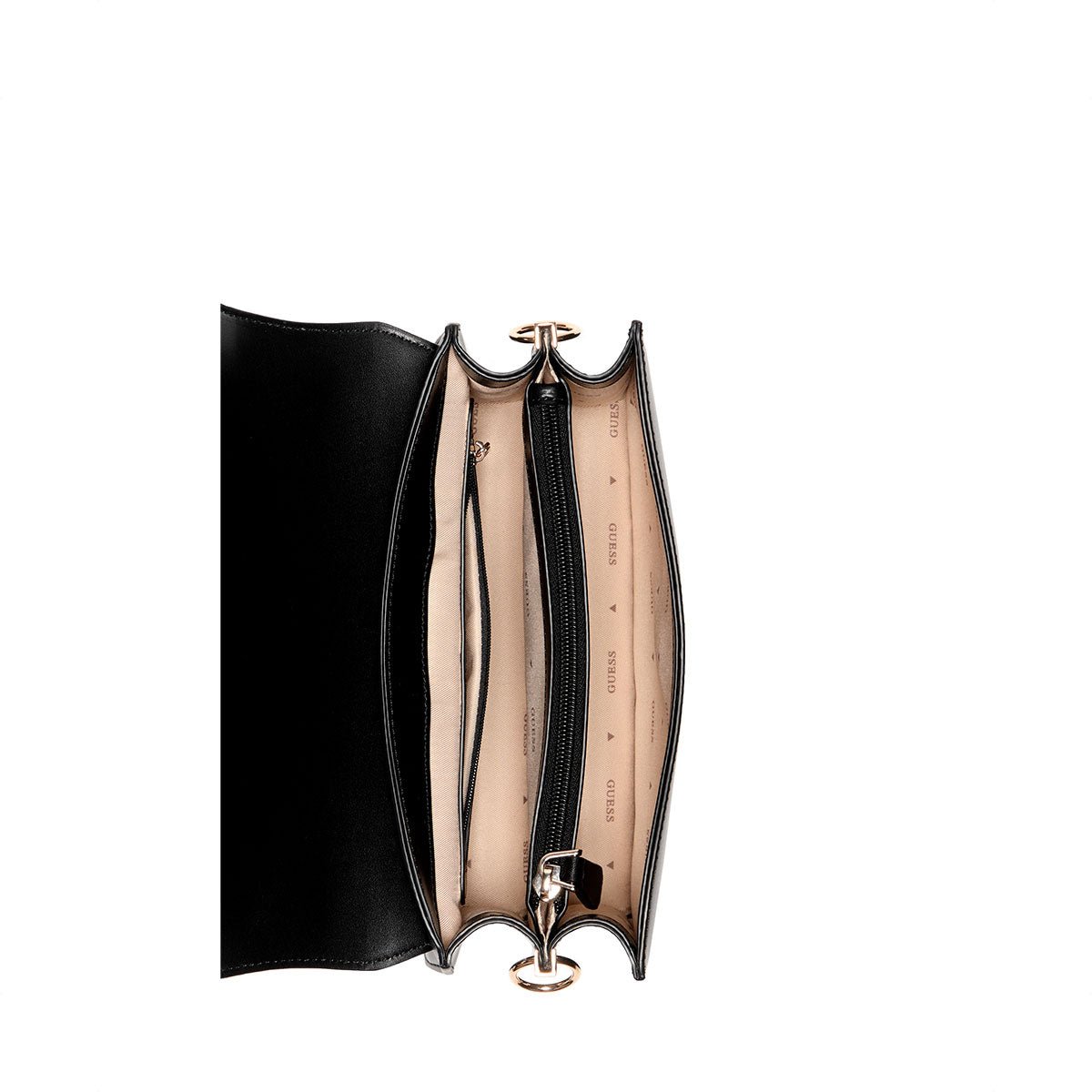Guess Audrey Logo Convertible Crossbody Flap - Black Logo - Metro Singapore Departmental Store - Celebrating 69 Years in SG