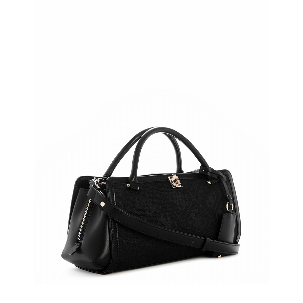 Guess Audrey Logo Sml Gfrnd Satchel - Black Logo - Metro Singapore Departmental Store - Celebrating 69 Years in SG