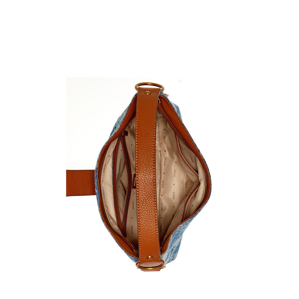 Guess Camden Shoulder Bag - Denim Logo - Metro Singapore Departmental Store - Celebrating 69 Years in SG