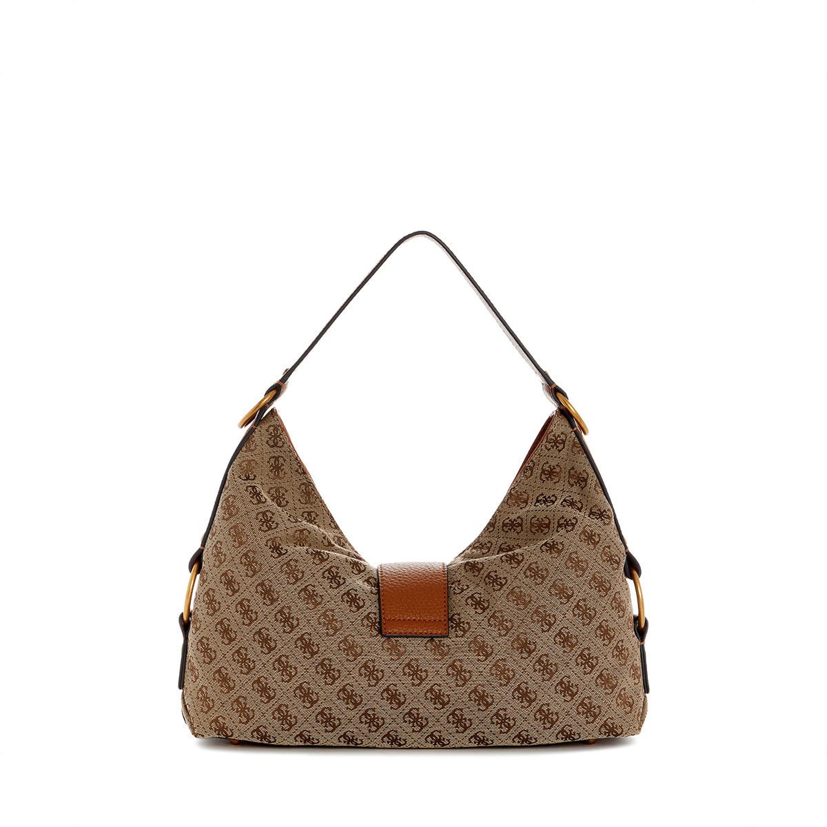 Guess Camden Shoulder Bag - Latte Logo/Cognac - Metro Singapore Departmental Store - Celebrating 69 Years in SG