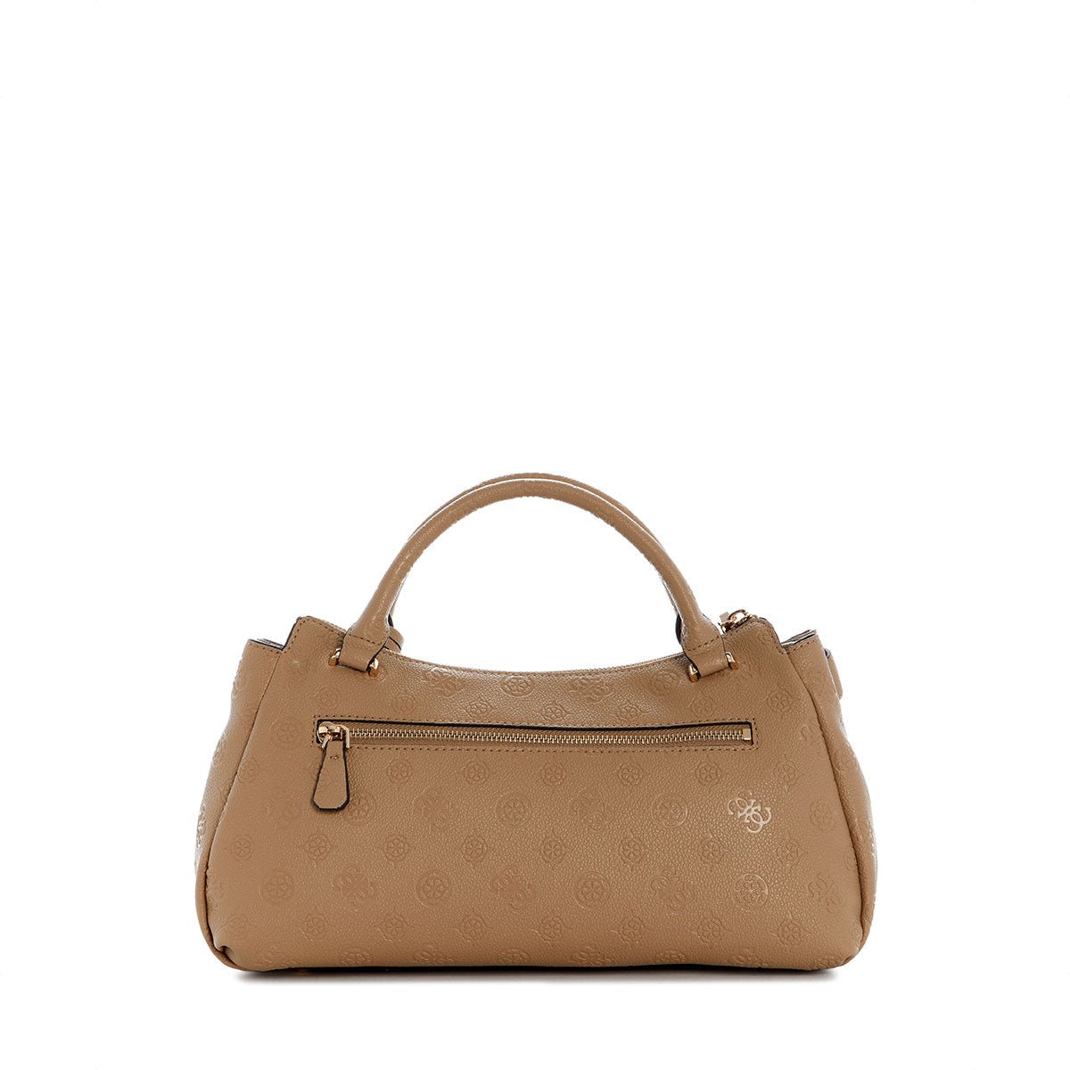 Guess Ella Logo Girlfriend Satchel - Beige Logo - Metro Singapore Departmental Store - Celebrating 69 Years in SG