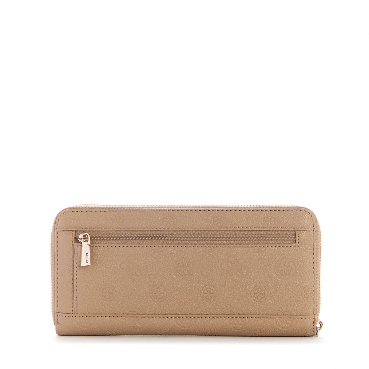 Guess Ella Logo SLG Large ZIP Around - Beige Logo - Metro Singapore Departmental Store - Celebrating 69 Years in SG