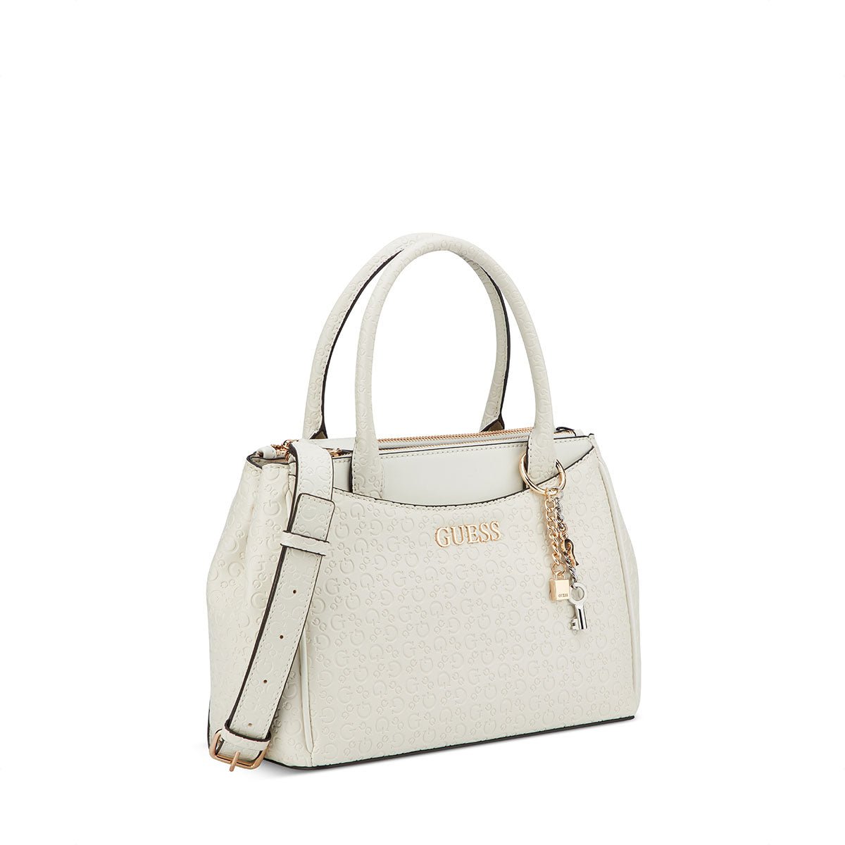 Guess Elliot Satchel - Cream - Metro Singapore Departmental Store - Celebrating 69 Years in SG