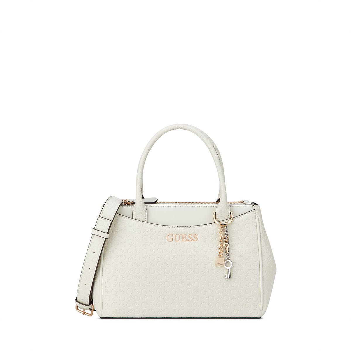 Guess Elliot Satchel - Cream - Metro Singapore Departmental Store - Celebrating 69 Years in SG