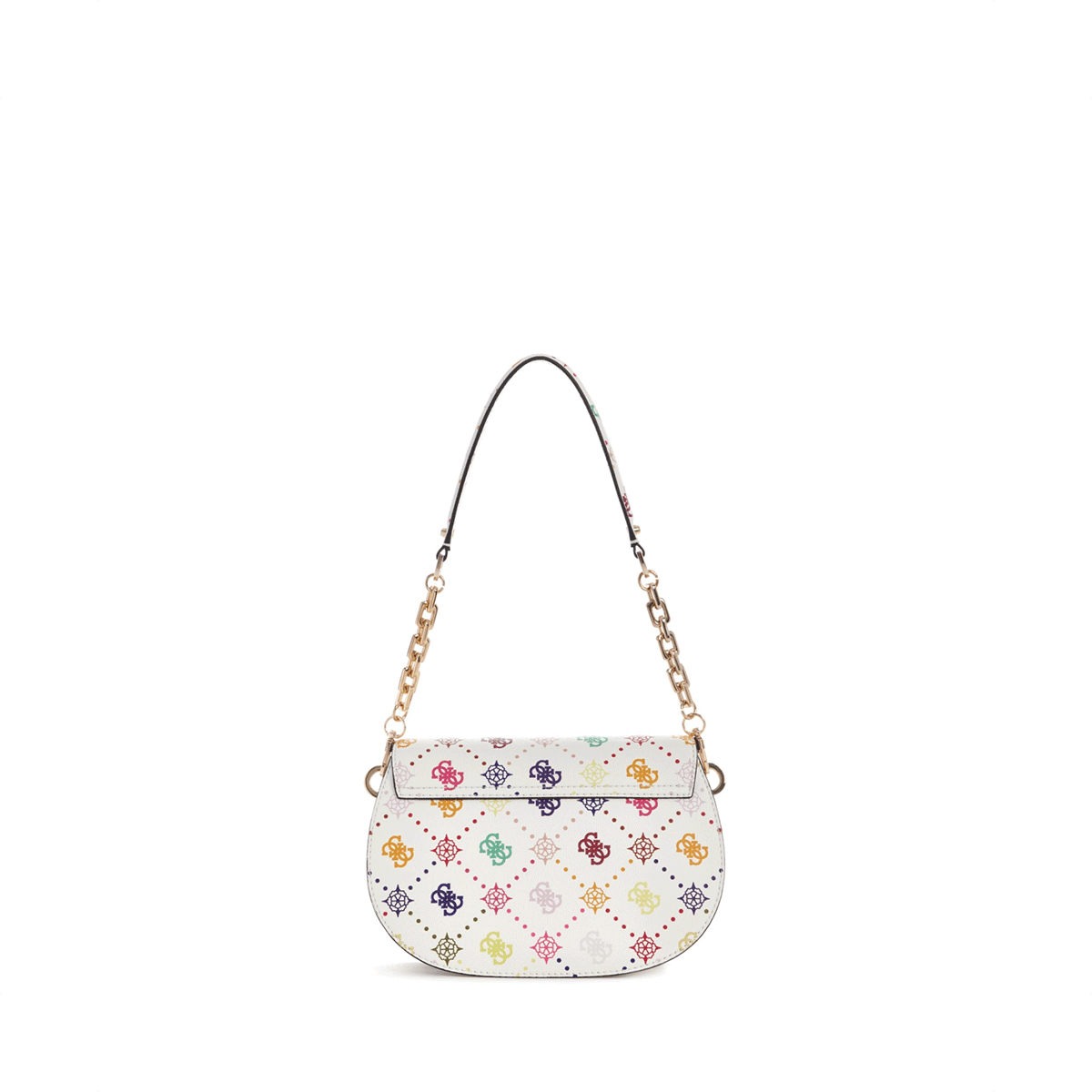 Guess Emelie Logo Flap Shoulder Bag - multi Logo - Metro Singapore Departmental Store - Celebrating 69 Years in SG