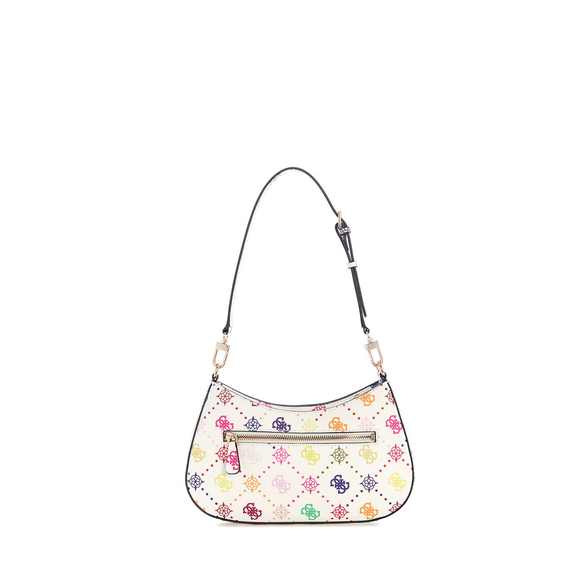 Guess Emelie Logo Top ZIP Shldr Bag - multi Logo - Metro Singapore Departmental Store - Celebrating 69 Years in SG
