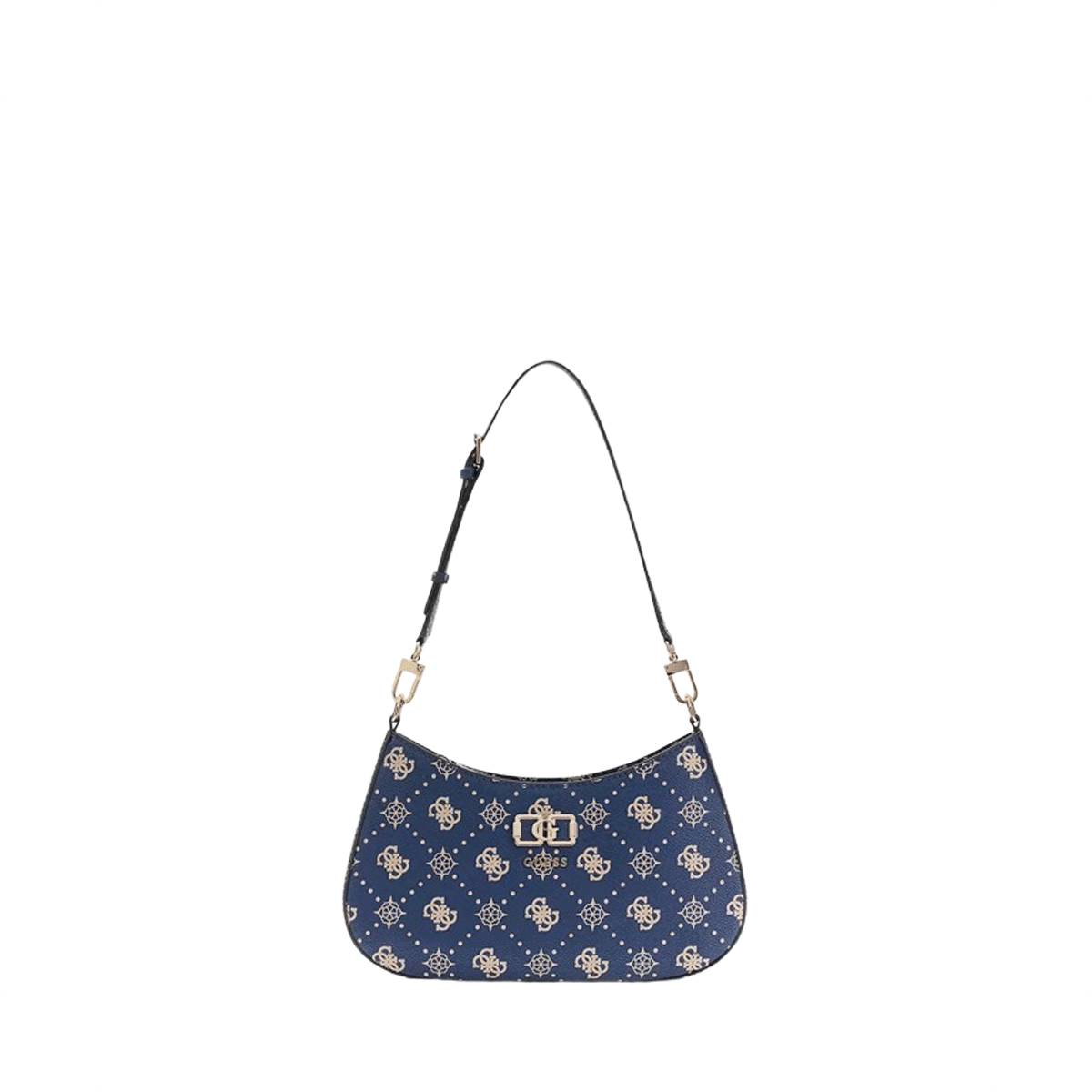 Guess Emelie Logo Top ZIP Shldr Bag - navy Logo - Metro Singapore Departmental Store - Celebrating 69 Years in SG