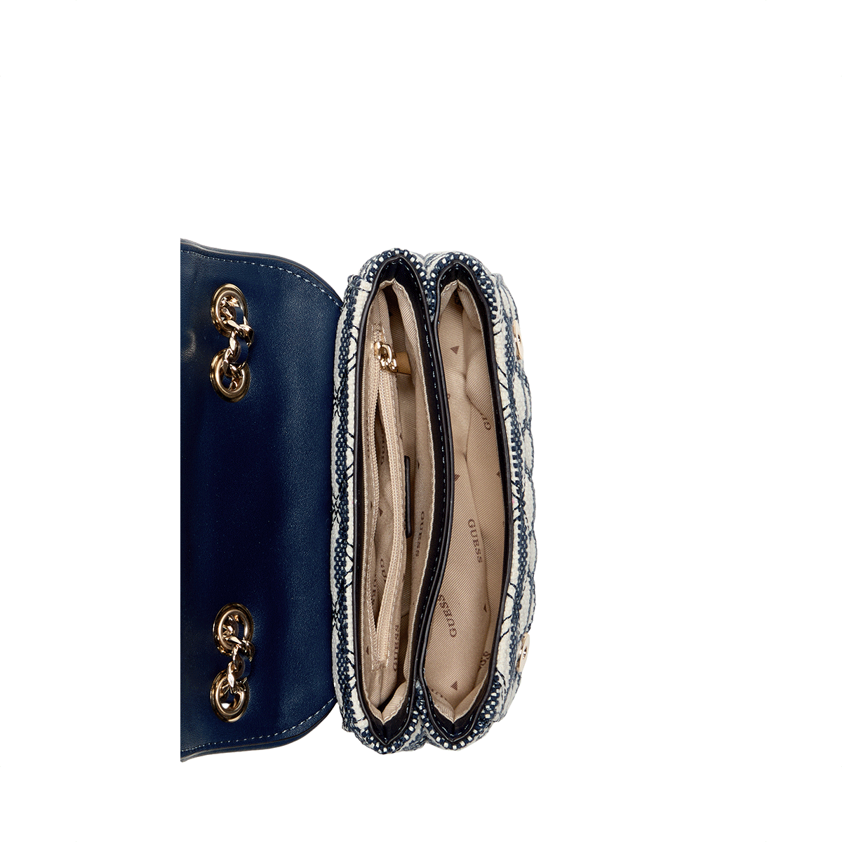 Guess Giully Ii Mini 2 Comp Cvrt Flp - navy Multi - Metro Singapore Departmental Store - Celebrating 69 Years in SG