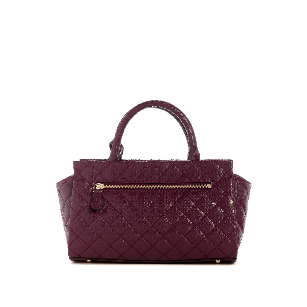 Guess Idra Small Satchel - Wine - Metro Singapore Departmental Store - Celebrating 69 Years in SG