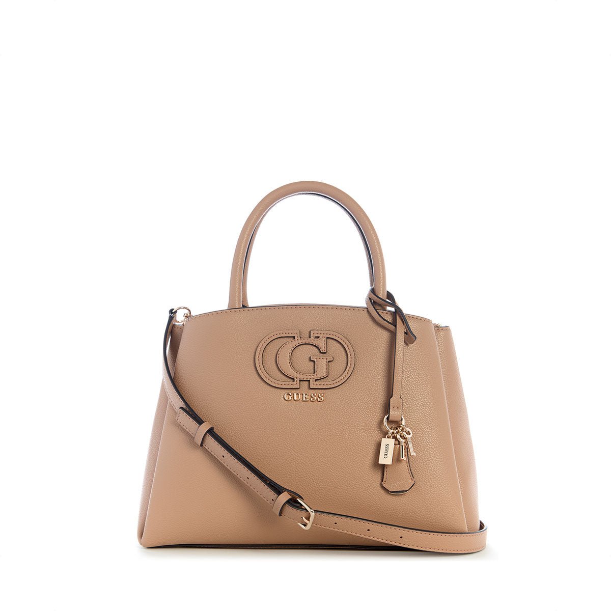 Guess Isola 3 Comp Satchel - Beige - Metro Singapore Departmental Store - Celebrating 69 Years in SG