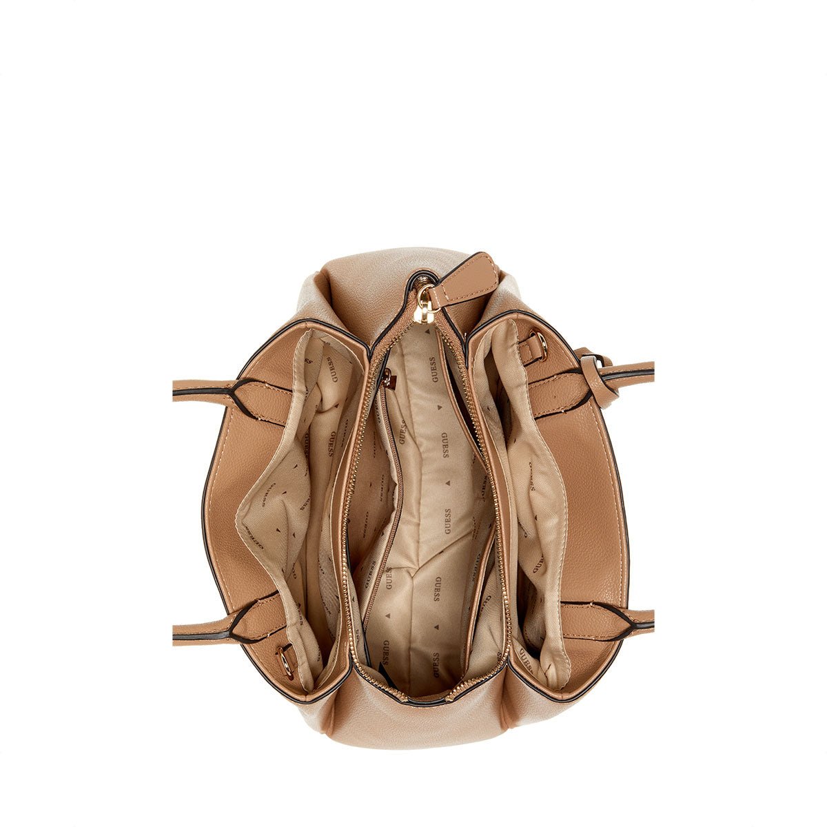 Guess Isola 3 Comp Satchel - Beige - Metro Singapore Departmental Store - Celebrating 69 Years in SG