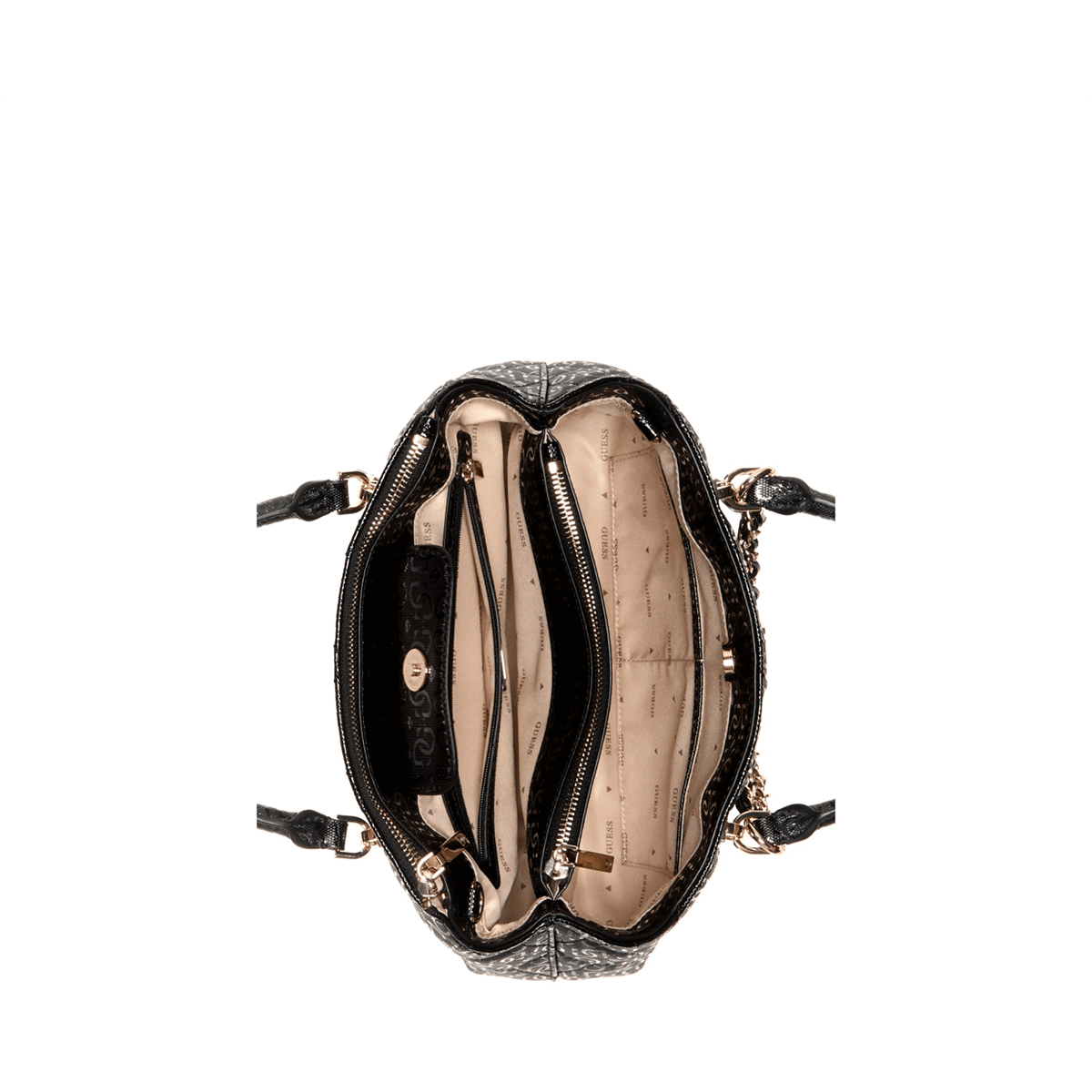 Guess Libby 2 Comp Satchel - black - Metro Singapore Departmental Store - Celebrating 69 Years in SG