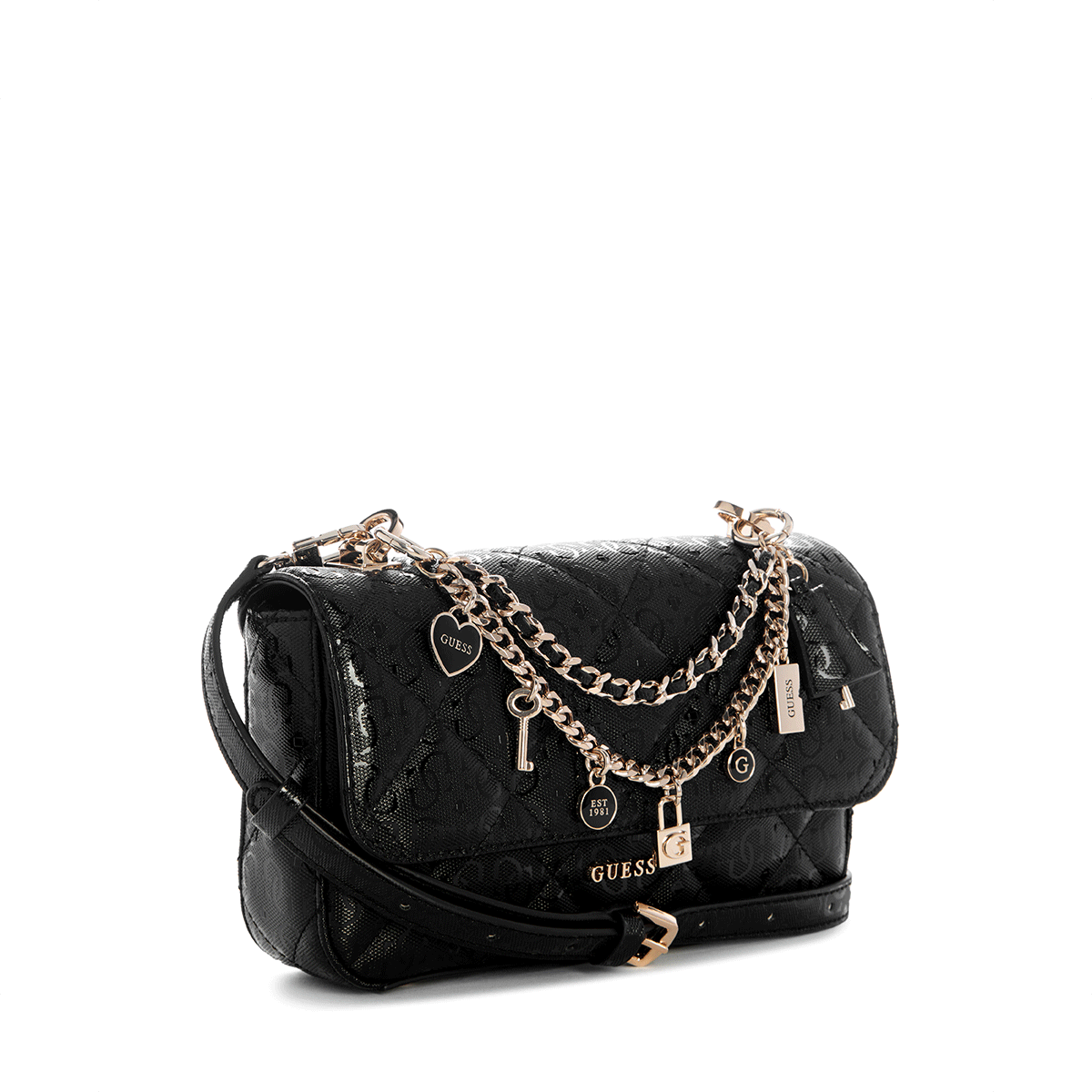 Guess Libby Flap Crossbody - black - Metro Singapore Departmental Store - Celebrating 69 Years in SG
