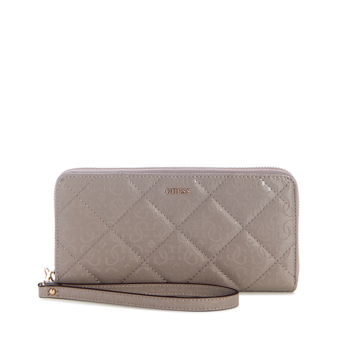 Guess Libby Slg Large ZIP Around - dark Taupe - Metro Singapore Departmental Store - Celebrating 69 Years in SG