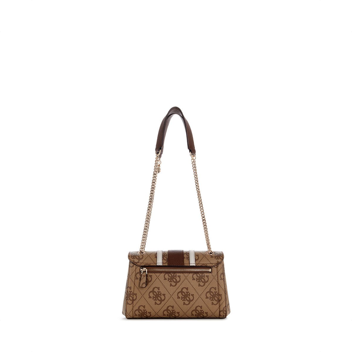 Guess Noelle II Convertible Crossbody Flap - Latte Logo/Brown - Metro Singapore Departmental Store - Celebrating 69 Years in SG