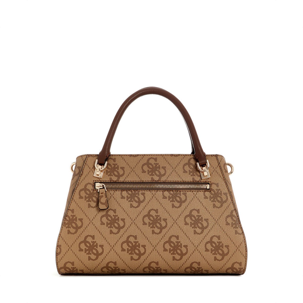 Guess Noelle II Luxury Satchel - Latte Logo/Brown - Metro Singapore Departmental Store - Celebrating 69 Years in SG