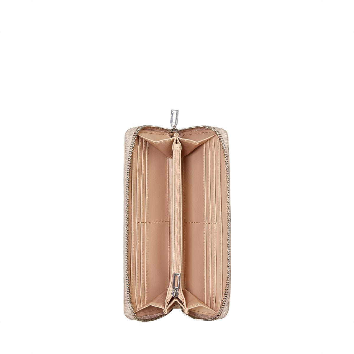 Guess Remy SLG Large Zip Around - Latte - Metro Singapore Departmental Store - Celebrating 69 Years in SG