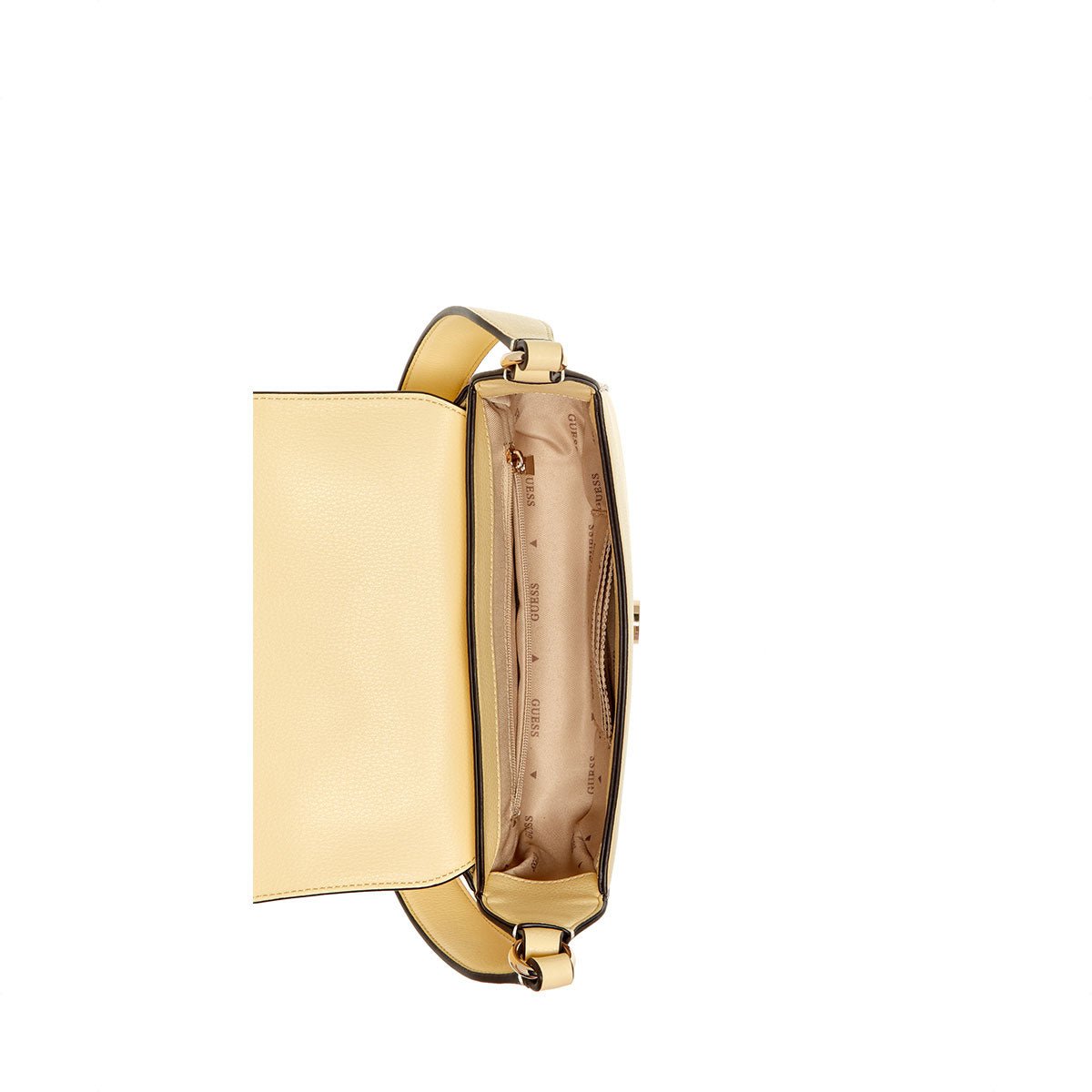 GUESS RUBY FLAP SHOULDER BAG-PALE YELLOW - Metro Singapore Departmental Store - Celebrating 69 Years in SG