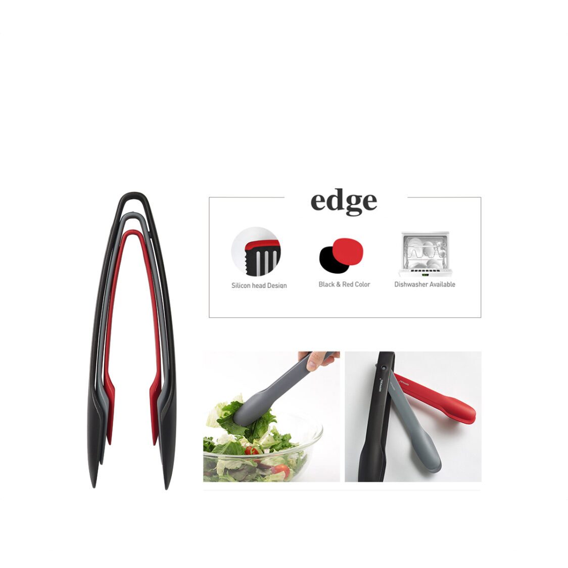 Happycall Edge Silicone Tongs (4004 - 1006/4004 - 1043) - Metro Singapore Departmental Store - Celebrating 69 Years in SG
