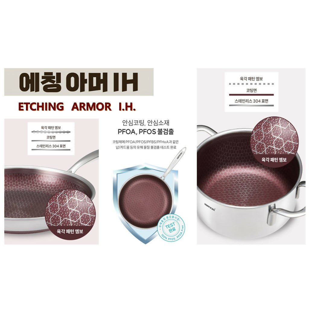 Happycall Etching Armor 20cm Stock Pot (4003-1235) - Metro Singapore Departmental Store - Celebrating 69 Years in SG