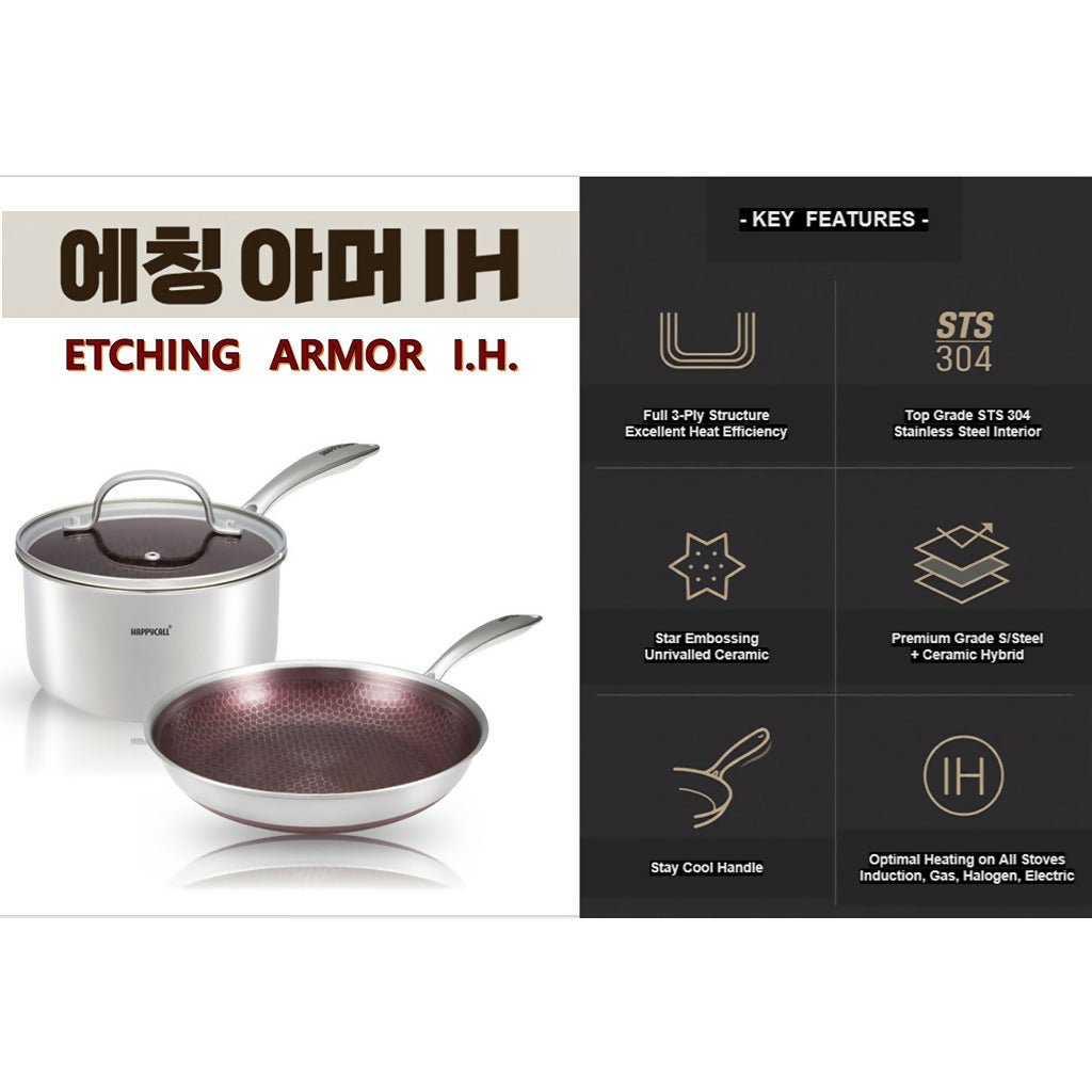 Happycall Etching Armor 24cm Frying Pan (4001-0319) - Metro Singapore Departmental Store - Celebrating 69 Years in SG