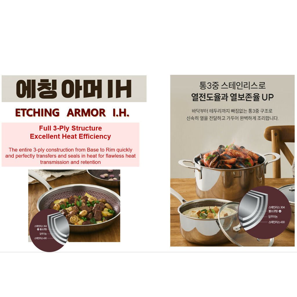 Happycall Etching Armor 24cm Stock Pot (4003-1236) - Metro Singapore Departmental Store - Celebrating 69 Years in SG