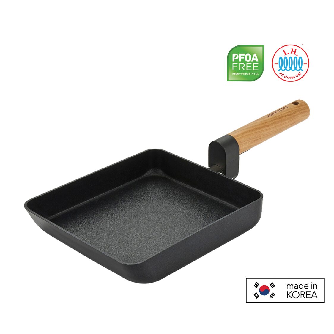 Happycall Forest Wood IH Large Rolled Omelet Pan (4001 - 0049) - Metro Singapore Departmental Store - Celebrating 69 Years in SG