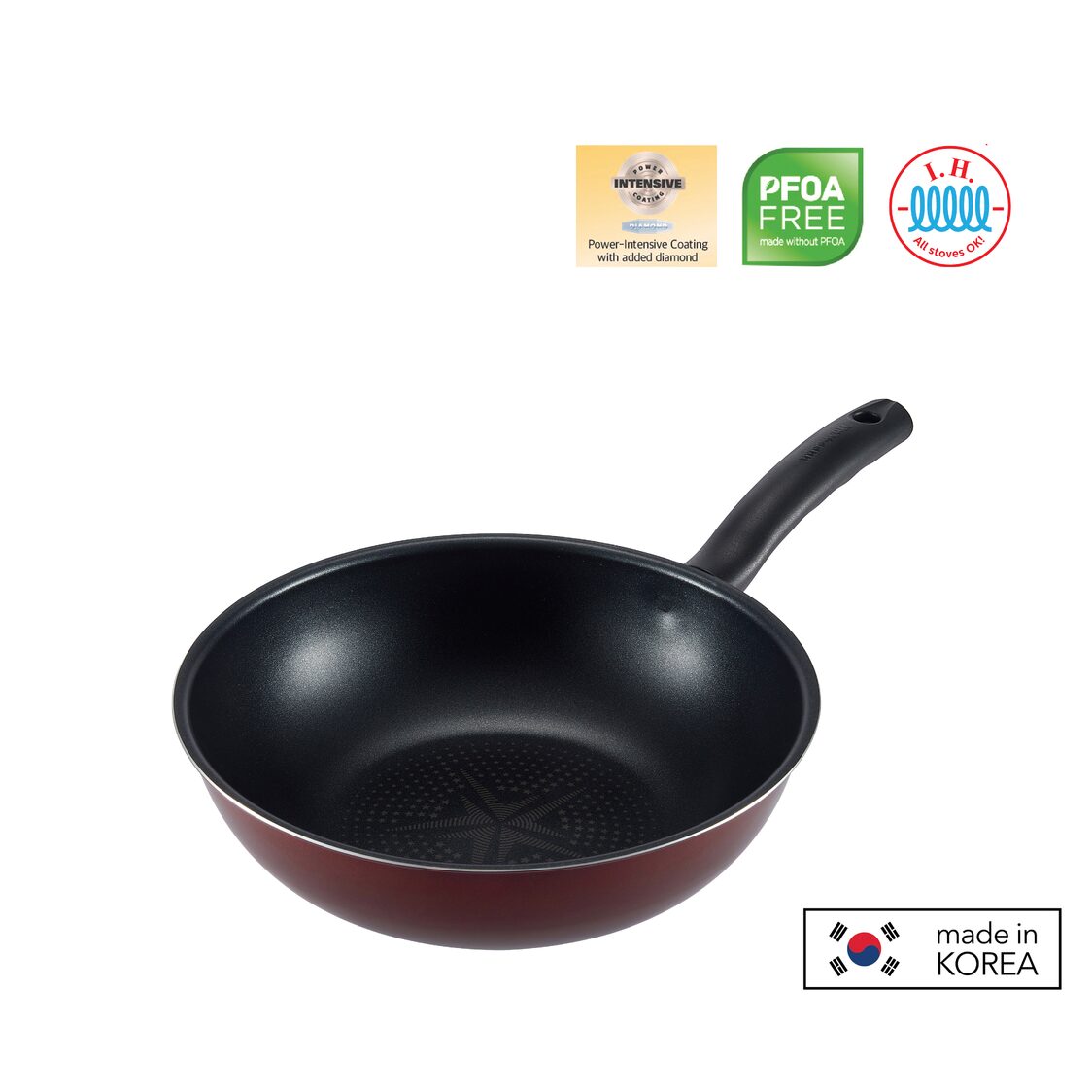Happycall Solaris Diamond IH Non - Stick Wok Pan 24cm (3001 - 0862) - Metro Singapore Departmental Store - Celebrating 69 Years in SG