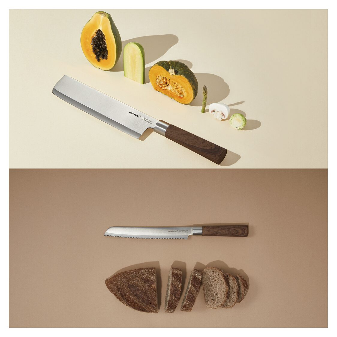 Happycall Woodique 5 - PC Knife & Scissor Set (4900 - 3006) - Metro Singapore Departmental Store - Celebrating 69 Years in SG