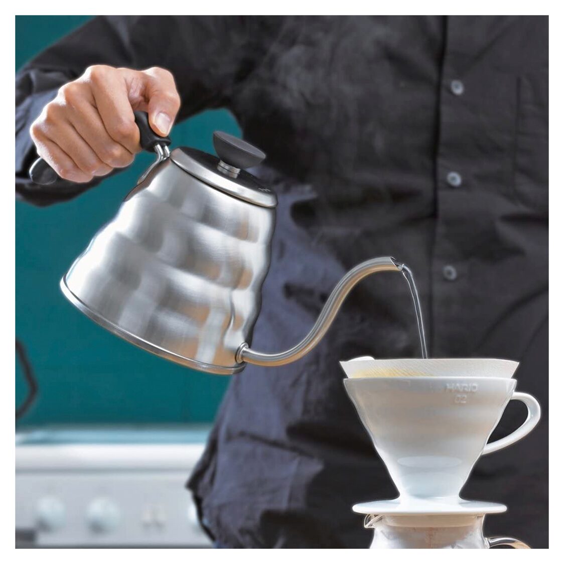 Hario 800ml Coffee Drip Kettle Buono - Made In Japan (VKBR - 120HSV) - Metro Singapore Departmental Store - Celebrating 69 Years in SG