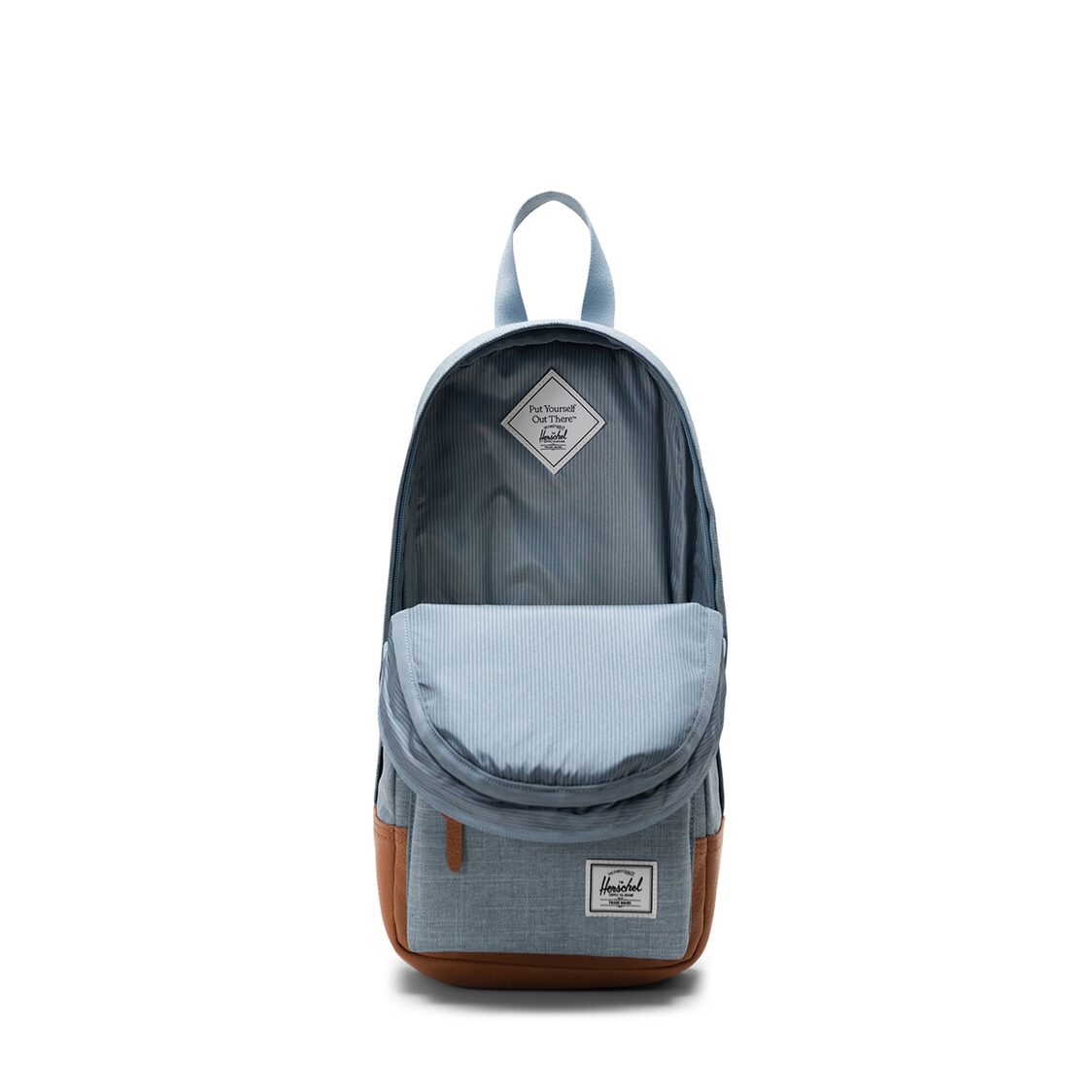 Herschel Heritage Shoulder Bag - Ashley Blue Crosshatch/Natural - Metro Singapore Departmental Store - Celebrating 69 Years in SG