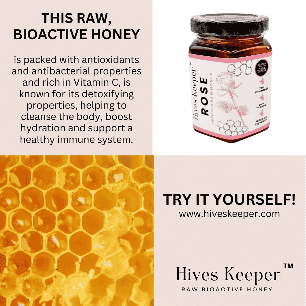 Hives Keeper Premium Rose Infused Raw Honey (Limited Honey Collection) 250g - Metro Singapore Departmental Store - Celebrating 69 Years in SG