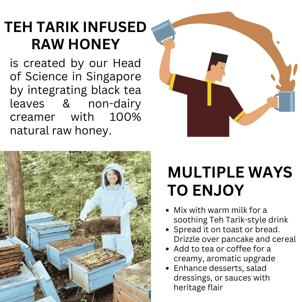 Hives Keeper Premium Singapore Edition Teh Tarik Infused Raw Honey 250g - Metro Singapore Departmental Store - Celebrating 69 Years in SG