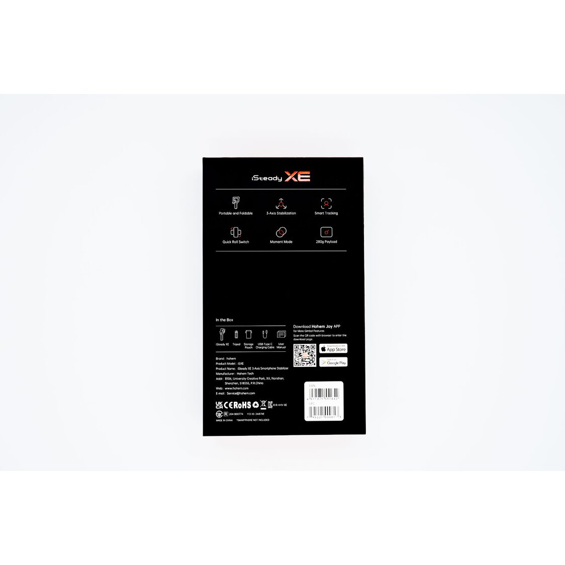 Hohem iSteady XE 3 - Axis Palm Smartphone Gimbal with Magnetic Fill Light Black - Metro Singapore Departmental Store - Celebrating 69 Years in SG
