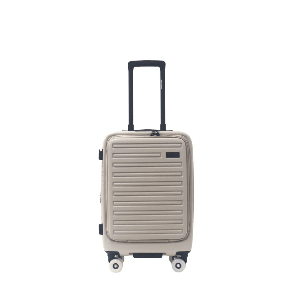 Hush Puppies First Top - Opening Polycarbonate Luggage 694039 - Oat Milk - Metro Singapore Departmental Store - Celebrating 69 Years in SG