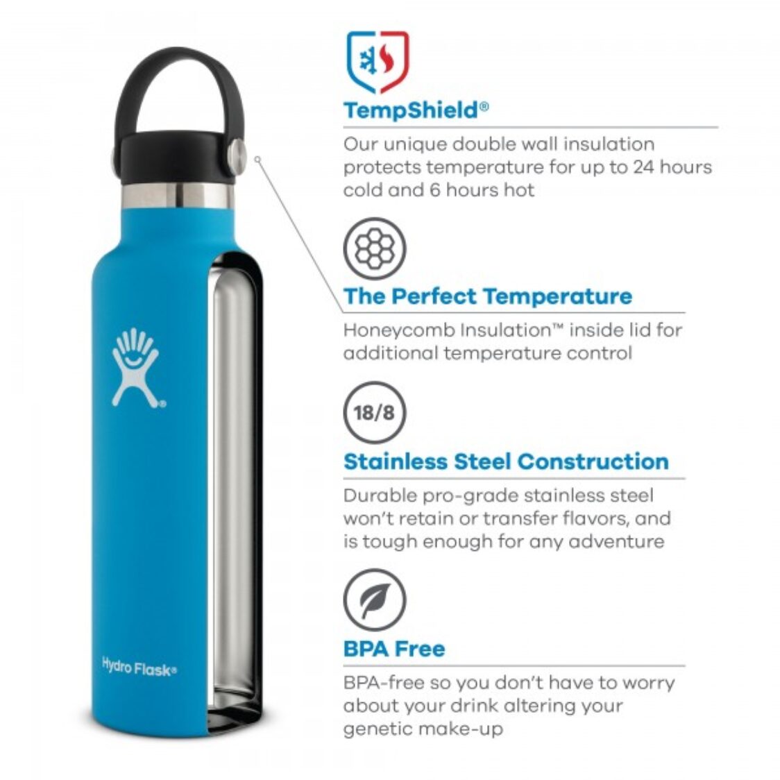 Hydro Flask Standard Flex Cap 18oz/532ml - Stone - Metro Singapore Departmental Store - Celebrating 69 Years in SG