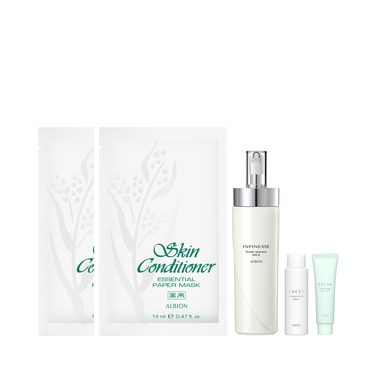 Albion Infinesse Pump Matrix Milk Set (worth $186)