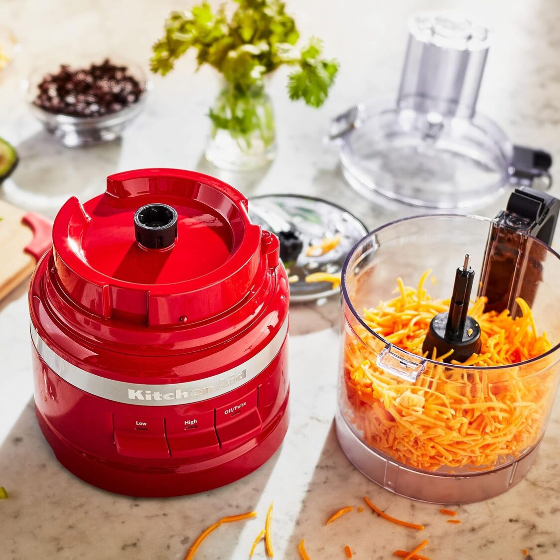 KitchenAid 7 Cup Food Processor 1.7L 5KFP0719BER - Empire Red - Metro Singapore Departmental Store - Celebrating 69 Years in SG