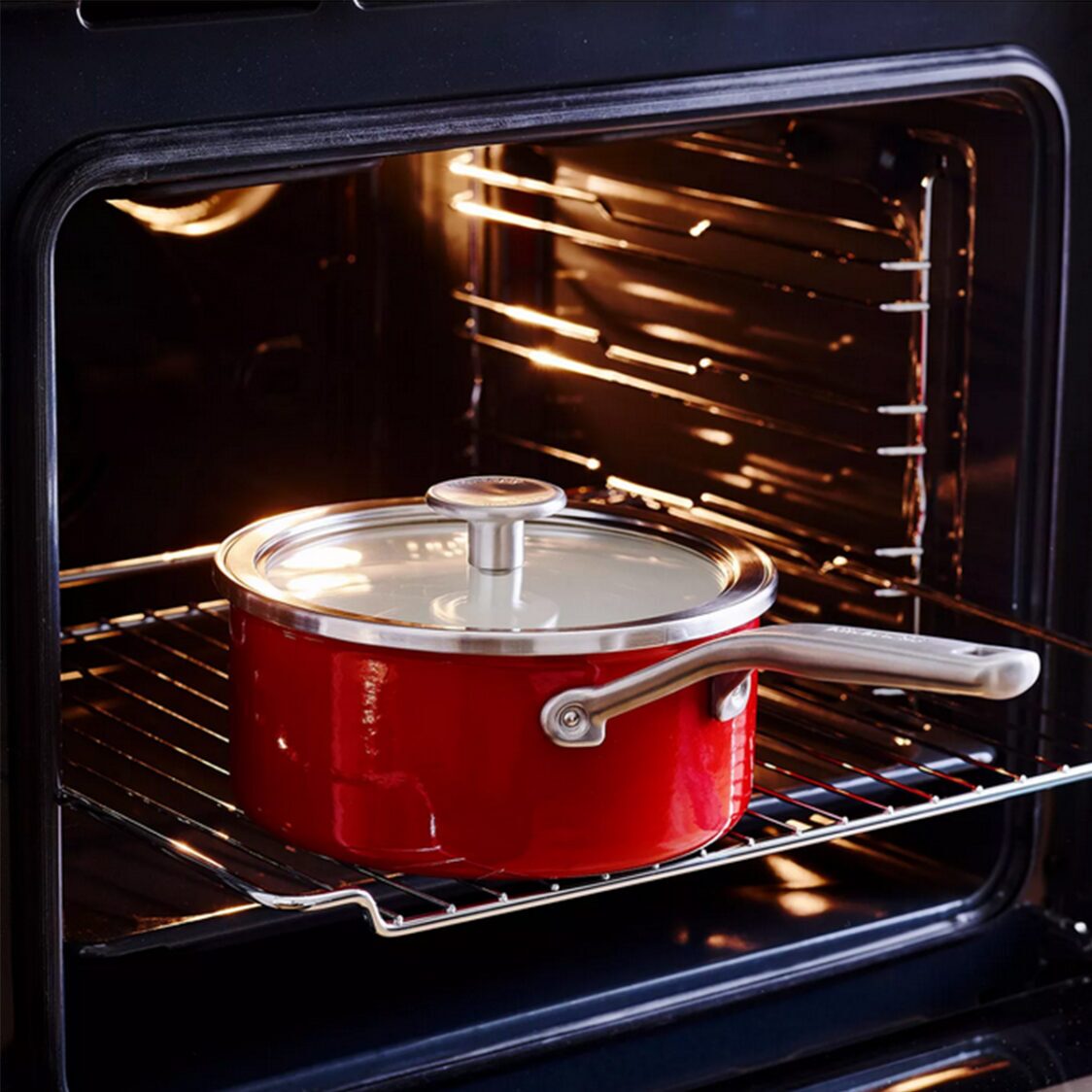 KitchenAid Enamel Red Saucepan 18cm/2L GPKA668480 - Metro Singapore Departmental Store - Celebrating 69 Years in SG