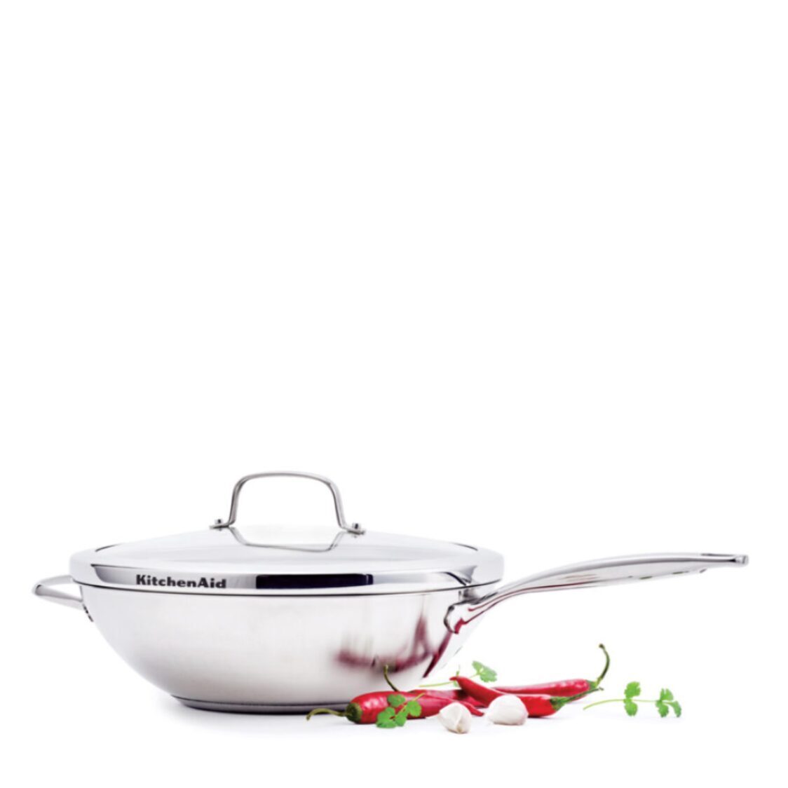 KitchenAid Pro Wok With Lid 30cm/4.7L - Induction Friendly - Metro Singapore Departmental Store - Celebrating 69 Years in SG