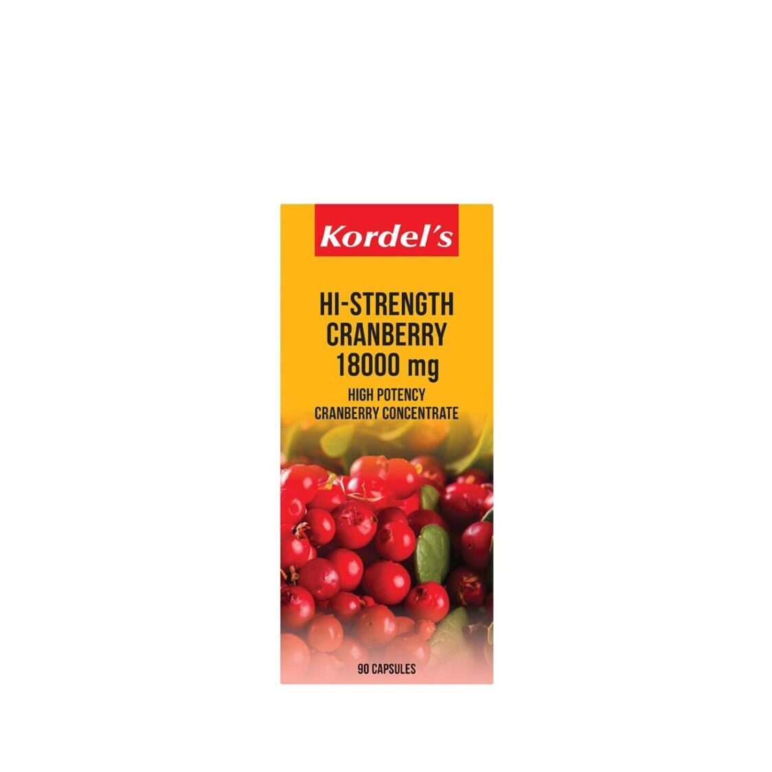 Kordel's Hi - Strength Cranberry 18000mg 90's - Metro Singapore Departmental Store - Celebrating 69 Years in SG