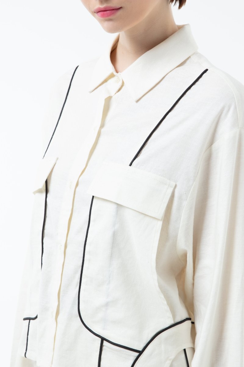 K/Woods Boundline Crop Shirt - Metro Singapore Departmental Store - Celebrating 69 Years in SG