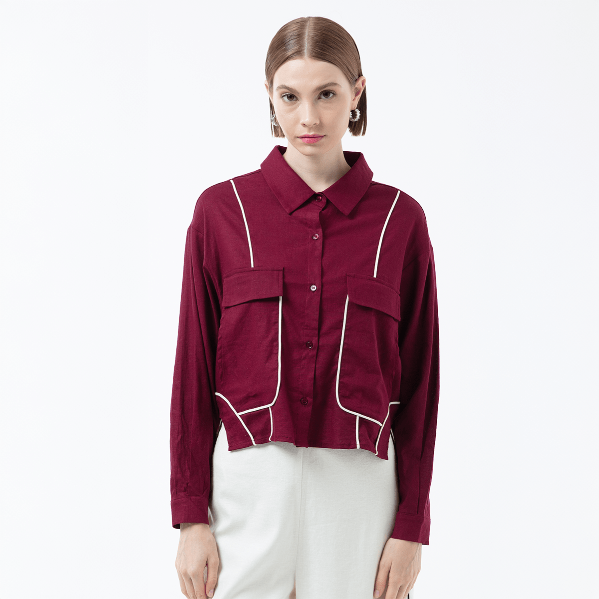 K/Woods Boundline Crop Shirt - Metro Singapore Departmental Store - Celebrating 69 Years in SG