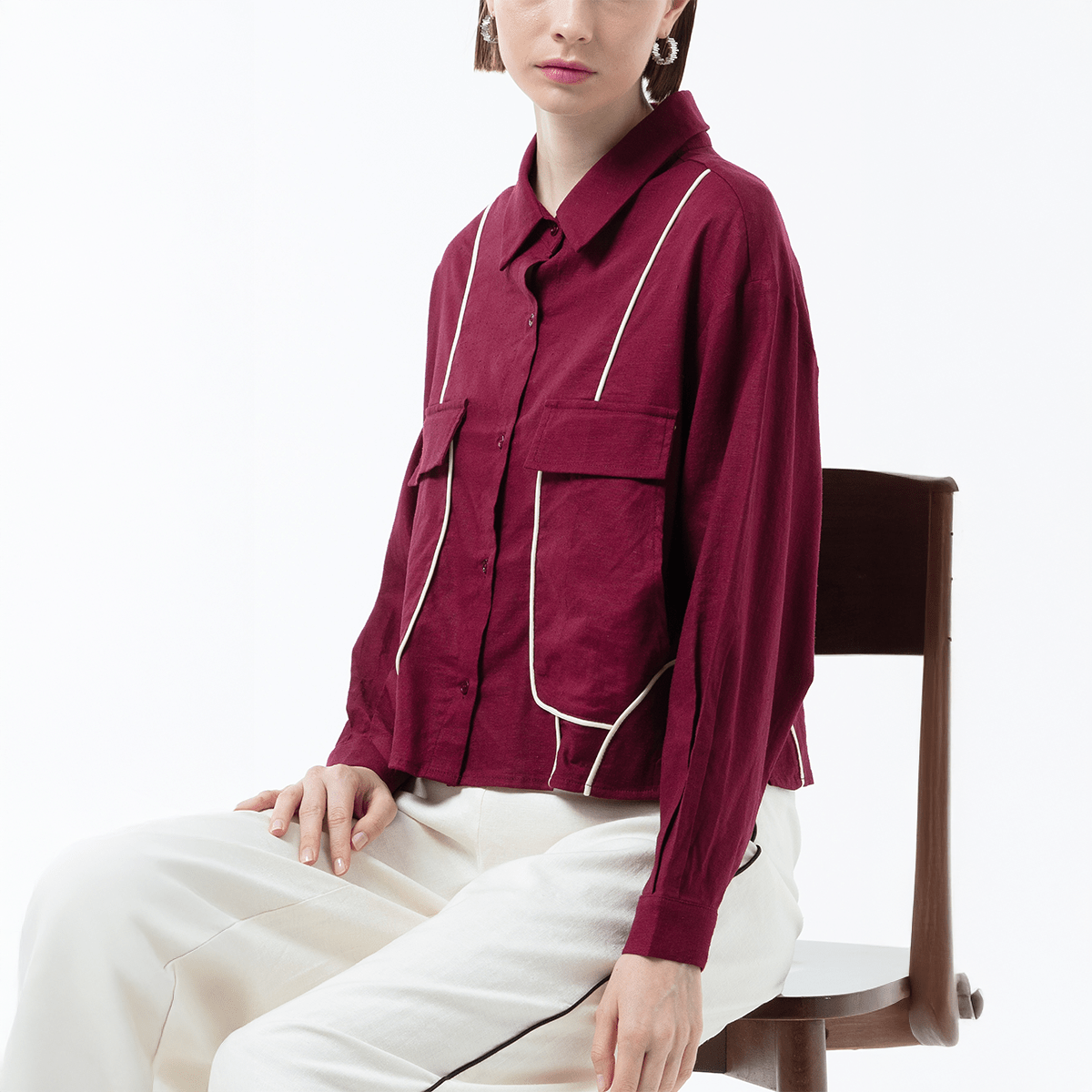 K/Woods Boundline Crop Shirt - Metro Singapore Departmental Store - Celebrating 69 Years in SG