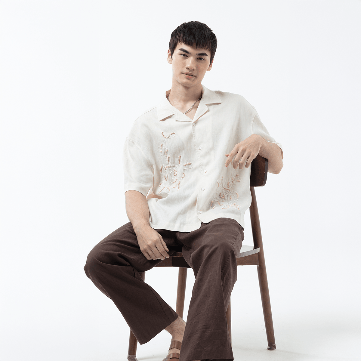 K/Woods Embroline Camp Shirt - Metro Singapore Departmental Store - Celebrating 69 Years in SG