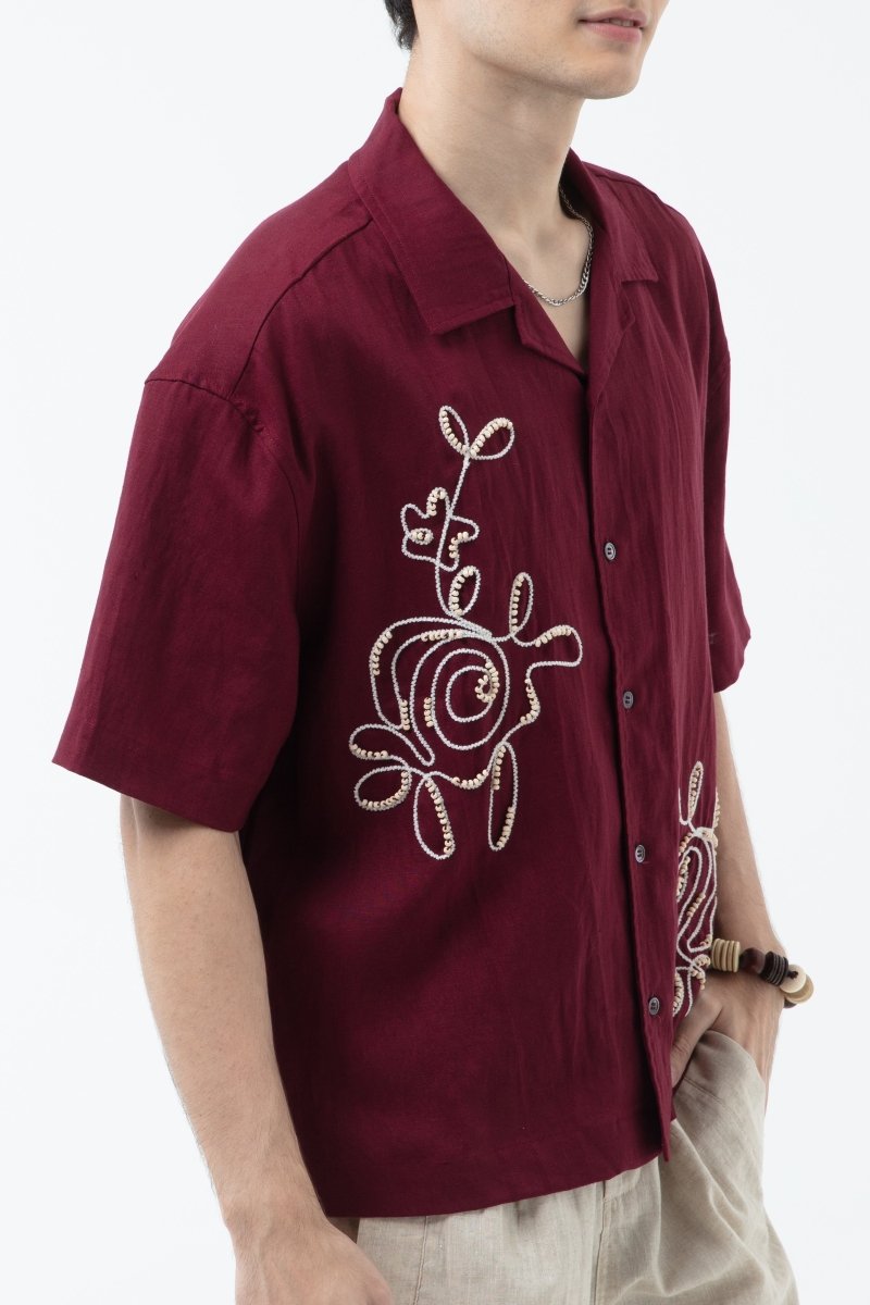 K/Woods Embroline Camp Shirt - Metro Singapore Departmental Store - Celebrating 69 Years in SG