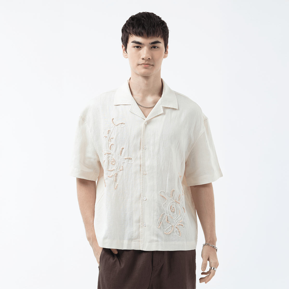 K/Woods Embroline Camp Shirt - Metro Singapore Departmental Store - Celebrating 69 Years in SG