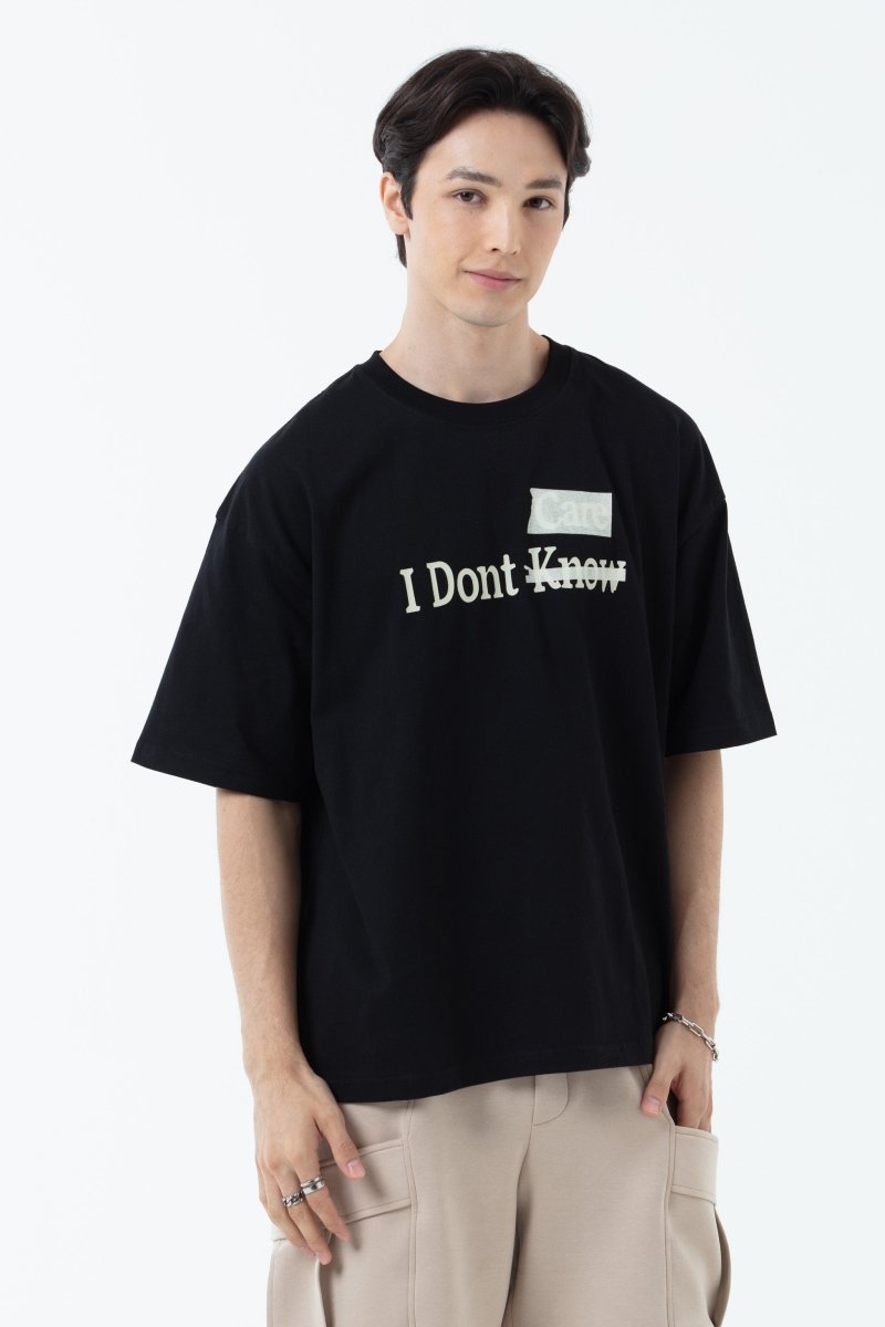 K/Woods I Don't Know/Care Oversized T-Shirt - Metro Singapore Departmental Store - Celebrating 69 Years in SG