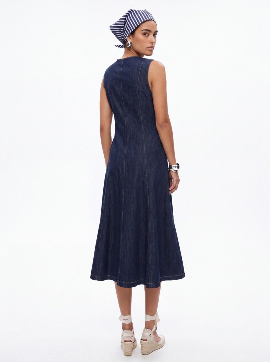 K/Woods Marine Denim Midi Dress - Metro Singapore Departmental Store - Celebrating 69 Years in SG