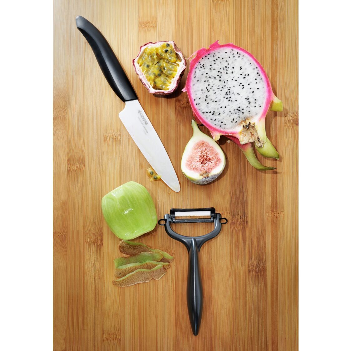 Kyocera 4.5" Advanced Ceramics Utility Knife & Peeler Set FK110WH - CP10N BK - Black - Metro Singapore Departmental Store - Celebrating 69 Years in SG